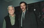 О.Олексюк та лауреат Національної премії ім.Т.Шевченка, академік Д.Білоус.